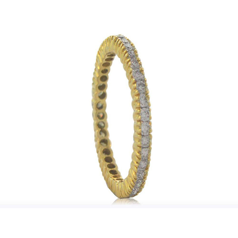 Sethi Couture eternity band with yellow gold and diamonds
