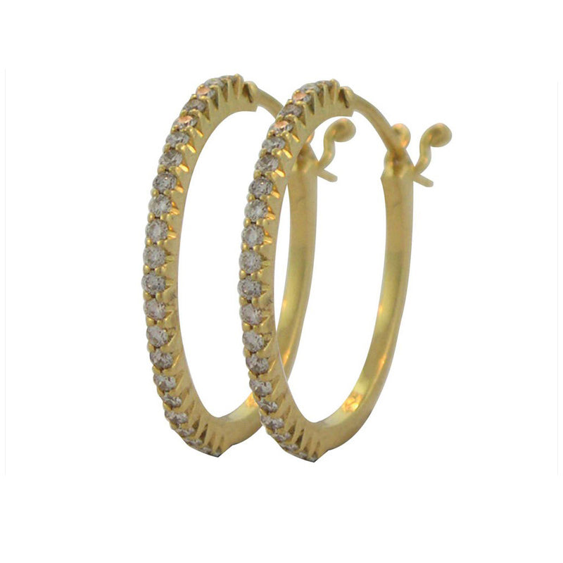 Sethi Couture 18K Yellow Gold Diamond Hoop Earrings