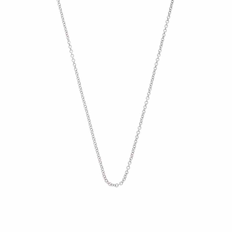 Sethi Couture 18K White Gold Oval Link Chain - 18 Inch