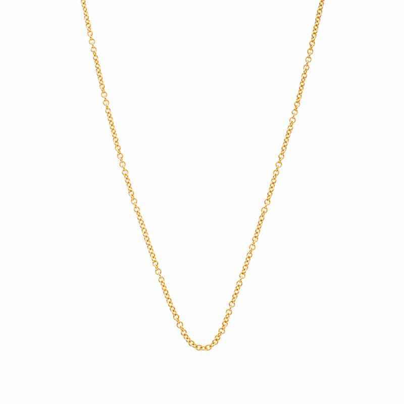 gold chain necklace with tiny ovals