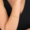 Single Stone 18K Yellow Gold "Bond" Bracelet