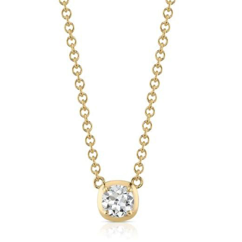 Single Stone "Cori" Diamond Pendant Necklace
