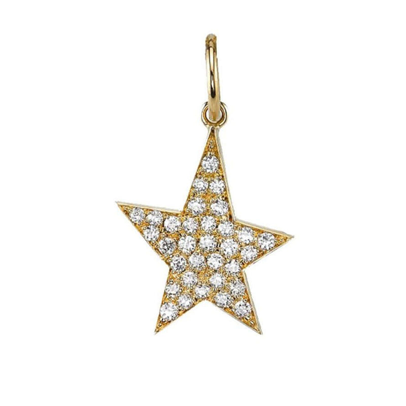 Single Stone "Kinsley" Diamond Star Pendant - Small