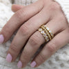 Single Stone "Lara" Band - Large, on hand