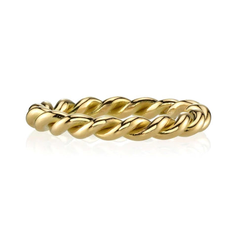 Single Stone "Lara" Band - Large, 18K Yellow Gold