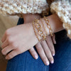 Single Stone 18K Yellow Gold Bracelet Stack