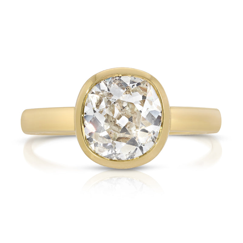 Single Stone "Wyler" Antique Old Mine Cut Diamond Ring