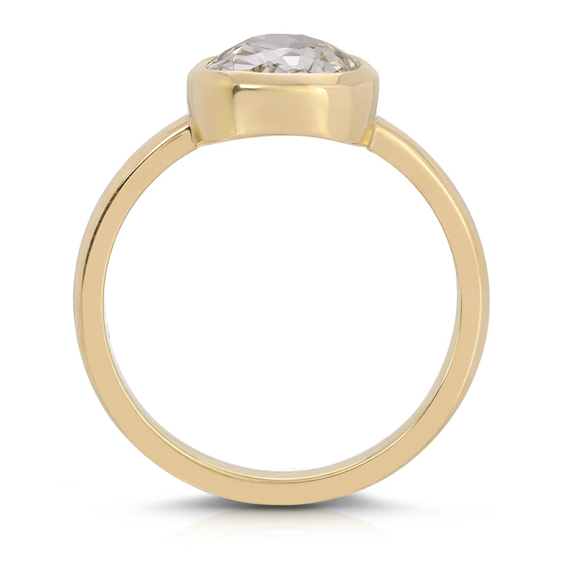 Single Stone "Wyler" Antique Old Mine Cut Diamond Ring