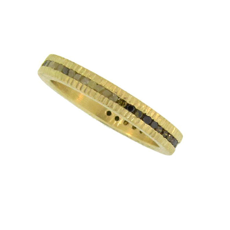 Todd Reed Fancy Diamond and 18K Yellow Gold Eternity Band