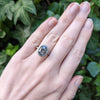 Estate - Todd Reed Palladium and Oval Gray Diamond Ring on hand