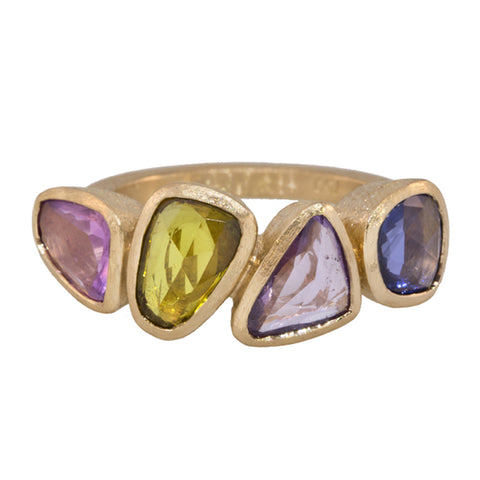 todd reed rose gold and colored sapphire ring