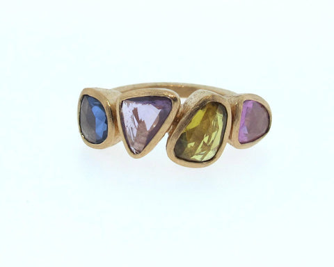 photo of Todd Reed 4 sapphire ring in rose gold