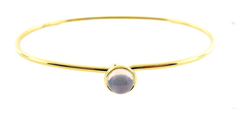 Syna 18 karat yellow gold and moon quartz bracelet