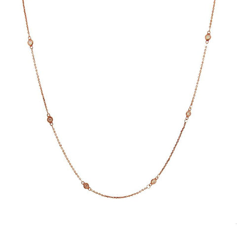 rose gold diamonds by the yard necklace