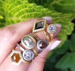 Todd Reed engagement rings on finger
