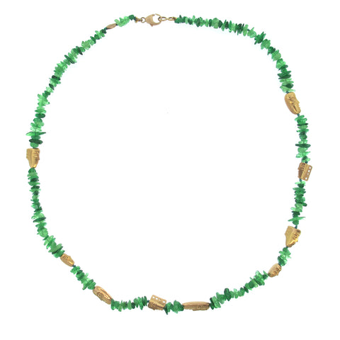 Alex Sepkus rose gold and tsavorite beaded necklace