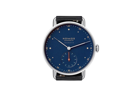 Nomos blue dial watch