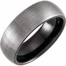 Tungsten ring with scratch resistant tungsten finish
