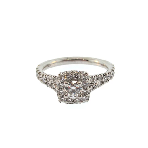 Hearts on Fire Acclaim Diamond and 18 Karat White Gold Ring