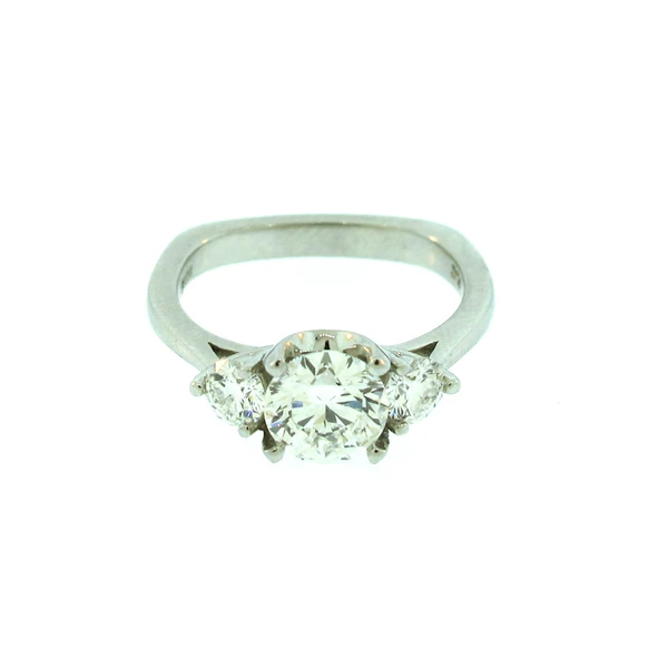 Diamond and Platinum Three Stone Ring