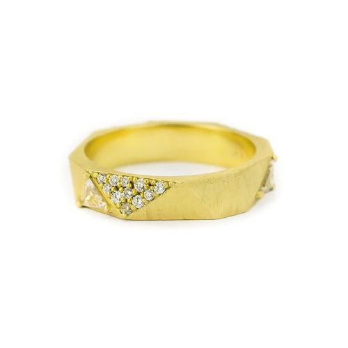 Samantha Louise yellow gold constellation band with billions of diamond facets