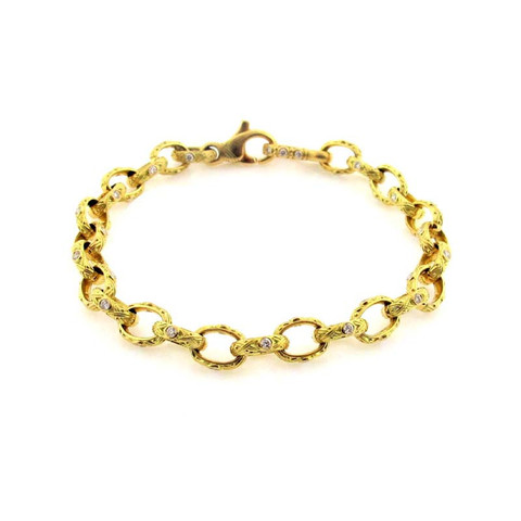 Alex Sepkus Diamond and 18K Gold Link Bracelet B-22D
