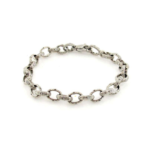 Alex Sepkus Diamond and Platinum Link Bracelet B-22PPD