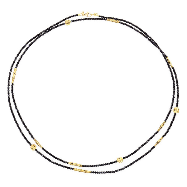 Alex Sepkus Black Spinel and 18K Yellow Gold Necklace BN-1
