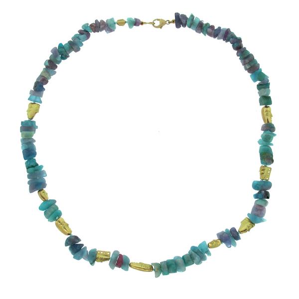 Alex Sepkus Pariaba Tourmaline, Tourmaline and 18K Yellow Gold Necklace