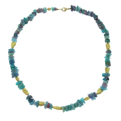 Alex Sepkus Pariaba Tourmaline, Tourmaline and 18K Yellow Gold Necklace
