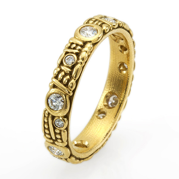 Alex Sepkus Diamond and 18K Gold Eternity Band R-62D