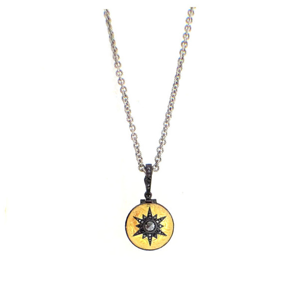 Arman Sarkisyan Black Diamond, Sterling Silver and 22K Poison Ball Pendant