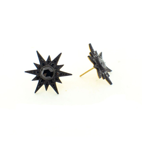 Arman Sarkisyan Black Diamond and 22K Gold Earrings