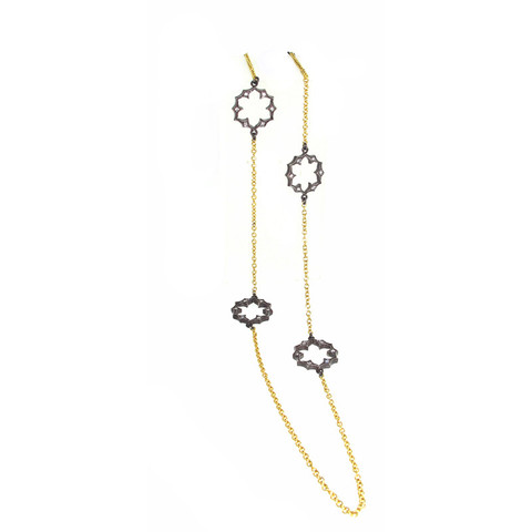 22K Gold and Sterling Silver Necklace
