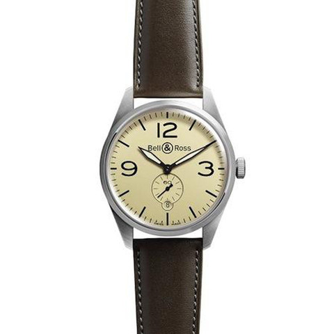 Bell & Ross BR123 Beige Stainless Steel Wristwatch