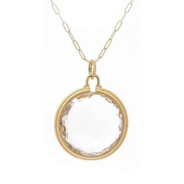 Jennifer Dawes Design Clover Quartz Pendant Long Necklace