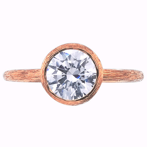 Mark Patterson Diamond and 18K Rose Gold Ring