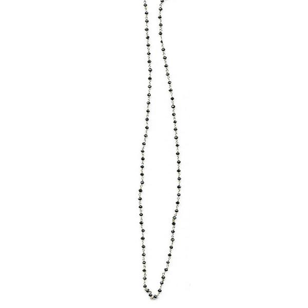 Sethi Couture Black Diamond and 18K Yellow Gold Chain Necklace