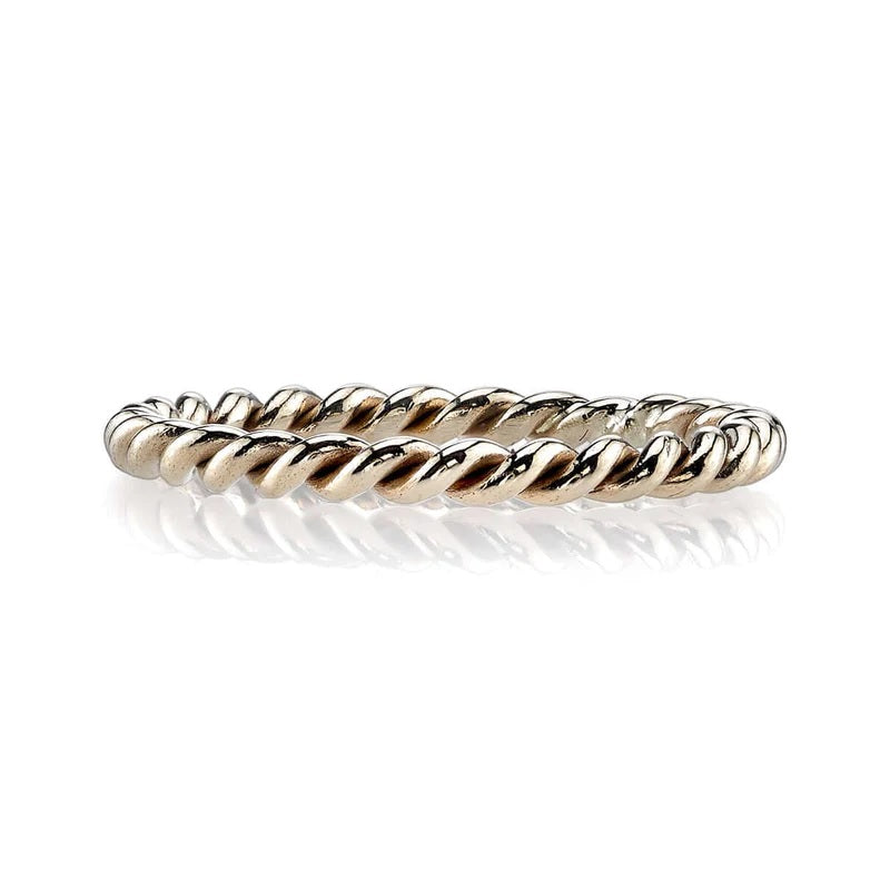Single Stone "Lara" Band - Small, 18K Champagne Gold