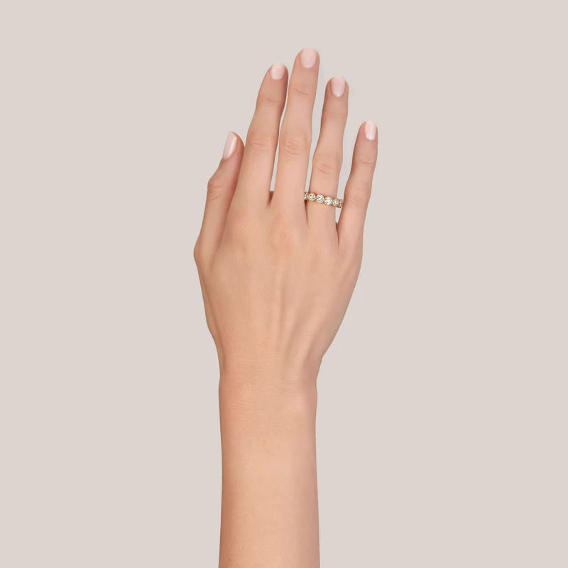 Single Stone "Gabby" Diamond Band - Large, on hand
