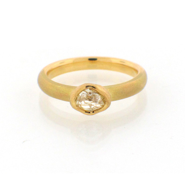 Uncut Diamond and Gold Ring
