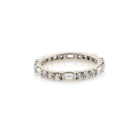 Suwa Diamond and Platinum Eternity Band