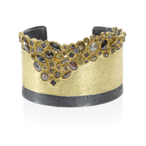 Todd Reed Fancy and Raw Diamond Cuff Bracelet