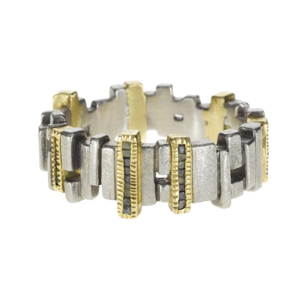 Todd Reed Sterling Silver and 18K Yellow Band