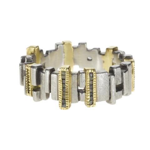 Todd Reed Sterling Silver and 18K Yellow Band