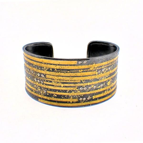 Atelier Zobel Diamond, 24K Gold and Sterling Silver Cuff