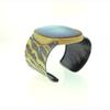 Atelier Zobel Chalcedony, Diamond, Sterling Silver and 22K Gold Cuff Bracelet